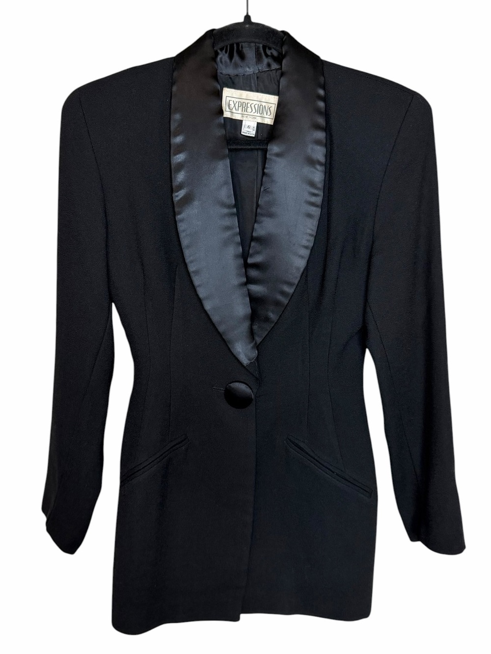 Vintage Expressions New York Tuxedo Style Wool Blazer - Size Vintage 6